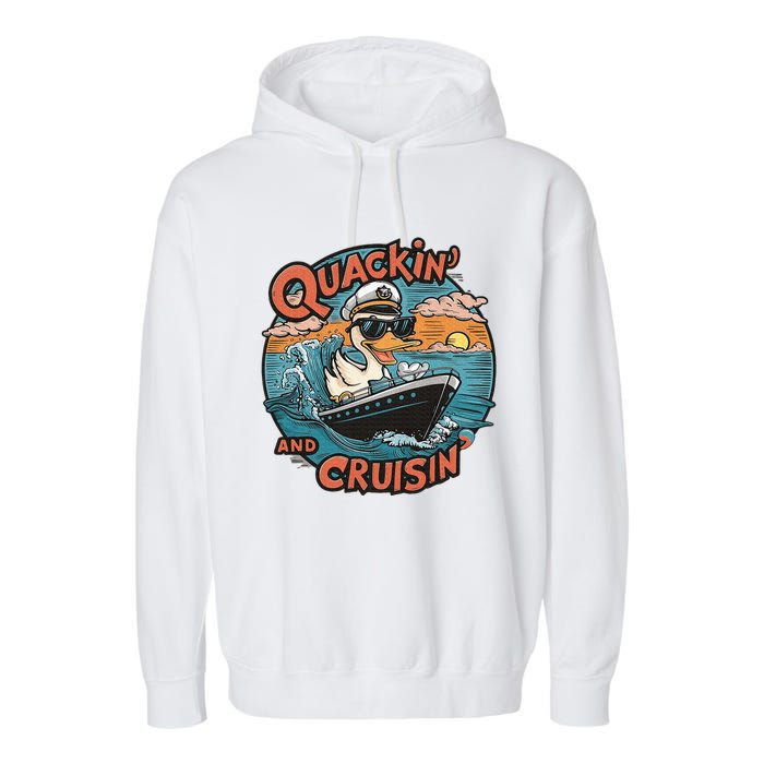 Duck Hunting Hiding Cruise Duck Hunter Garment-Dyed Fleece Hoodie