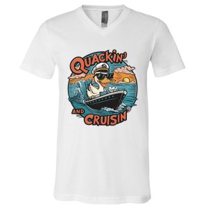 Duck Hunting Hiding Cruise Duck Hunter V-Neck T-Shirt