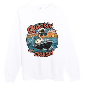 Duck Hunting Hiding Cruise Duck Hunter Premium Crewneck Sweatshirt