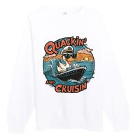 Duck Hunting Hiding Cruise Duck Hunter Premium Crewneck Sweatshirt