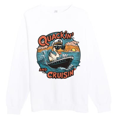 Duck Hunting Hiding Cruise Duck Hunter Premium Crewneck Sweatshirt