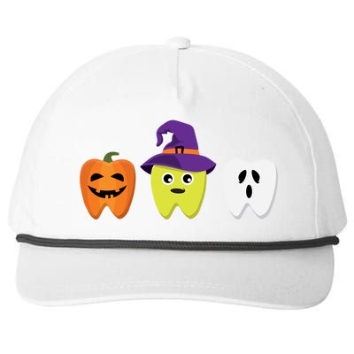 Dental Hygienist Halloween Pumpkin Ghost Witch Tooth Doctor Gift Snapback Five-Panel Rope Hat