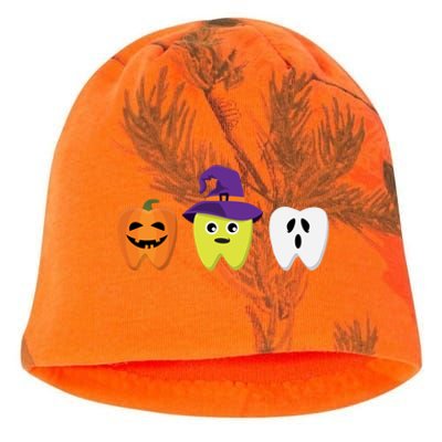 Dental Hygienist Halloween Pumpkin Ghost Witch Tooth Doctor Gift Kati - Camo Knit Beanie