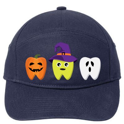 Dental Hygienist Halloween Pumpkin Ghost Witch Tooth Doctor Gift 7-Panel Snapback Hat