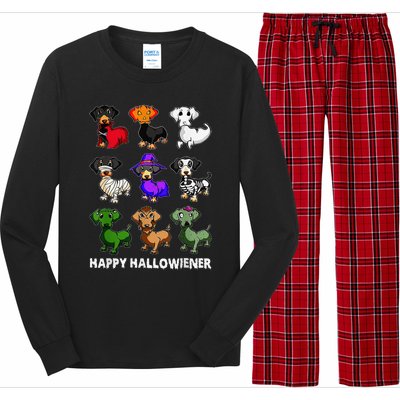 Dachshund Happy Halloweiner Funny Halloween Dogs Lover Long Sleeve Pajama Set