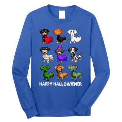 Dachshund Happy Halloweiner Funny Halloween Dogs Lover Long Sleeve Shirt