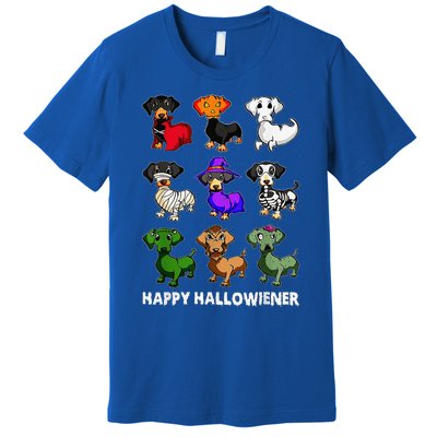 Dachshund Happy Halloweiner Funny Halloween Dogs Lover Premium T-Shirt