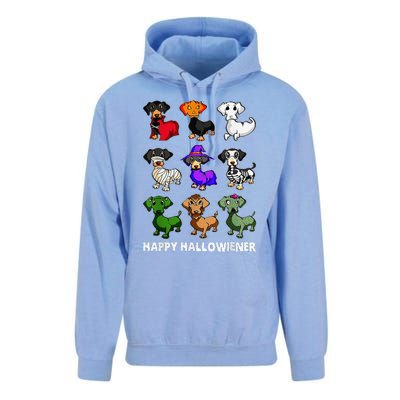 Dachshund Happy Halloweiner Funny Halloween Dogs Lover Unisex Surf Hoodie