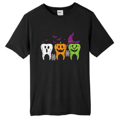 Dental Hygienist Halloween Spooky Witch Ghost Dentist Teeth Funny Gift Tall Fusion ChromaSoft Performance T-Shirt