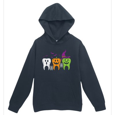 Dental Hygienist Halloween Spooky Witch Ghost Dentist Teeth Funny Gift Urban Pullover Hoodie