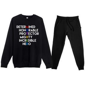 Determined Honorable Hero Mother Gift For Mom Premium Crewneck Sweatsuit Set