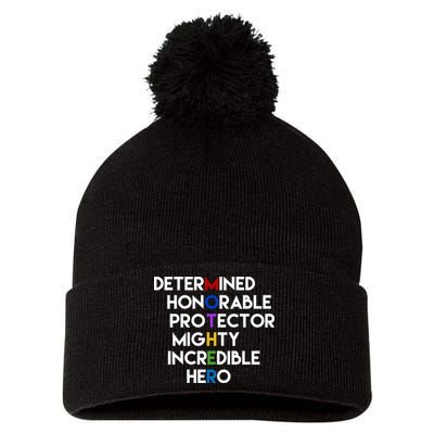 Determined Honorable Hero Mother Gift For Mom Pom Pom 12in Knit Beanie