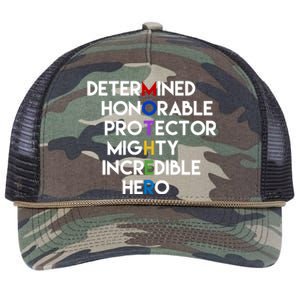 Determined Honorable Hero Mother Gift For Mom Retro Rope Trucker Hat Cap