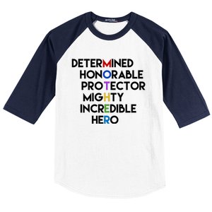 Determined Honorable Hero Mother Gift For Mom Baseball Sleeve Shirt