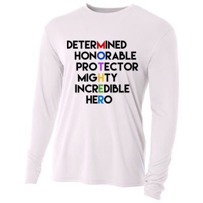 Determined Honorable Hero Mother Gift For Mom Cooling Performance Long Sleeve Crew