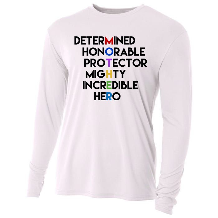 Determined Honorable Hero Mother Gift For Mom Cooling Performance Long Sleeve Crew