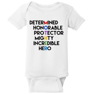 Determined Honorable Hero Mother Gift For Mom Baby Bodysuit