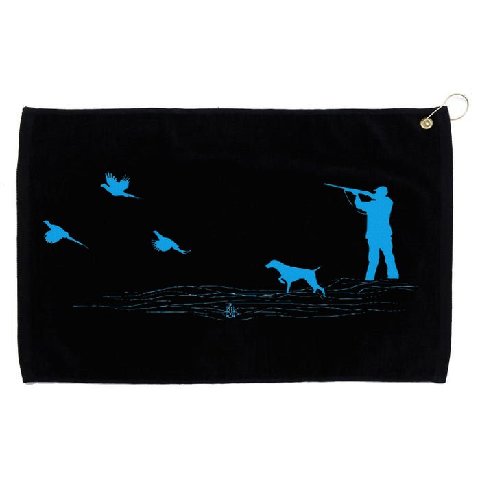 Detroit Hip Hopflying Pheasant Upland Bird Hunter Dog Hunting Grommeted Golf Towel