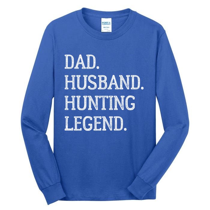 Dad Husband Hunting Legend Vintage Hunting Dad Gift Tall Long Sleeve T-Shirt