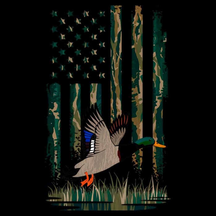 Duck Hunting Hoodie Camo Usa Flag Country Hoodies Waterfowl Cooling Performance Crew T-Shirt
