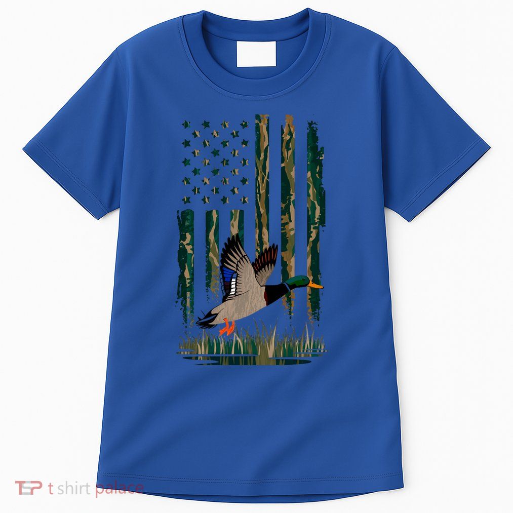 Duck Hunting Hoodie Camo Usa Flag Country Hoodies Waterfowl Tall T-Shirt