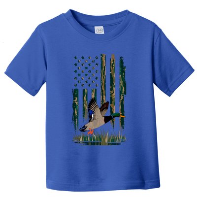 Duck Hunting Hoodie Camo Usa Flag Country Hoodies Waterfowl Toddler T-Shirt