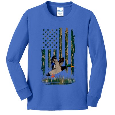 Duck Hunting Hoodie Camo Usa Flag Country Hoodies Waterfowl Kids Long Sleeve Shirt
