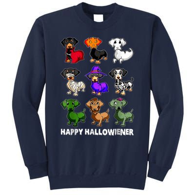 Dachshund Happy Halloweiner Funny Halloween Dogs Lover Gifts Tall Sweatshirt