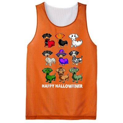 Dachshund Happy Halloweiner Funny Halloween Dogs Lover Gifts Mesh Reversible Basketball Jersey Tank