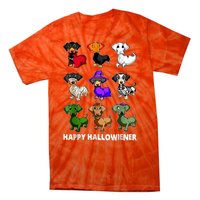 Dachshund Happy Halloweiner Funny Halloween Dogs Lover Gifts Tie-Dye T-Shirt