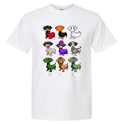 Dachshund Happy Halloweiner Funny Halloween Dogs Lover Gifts Garment-Dyed Heavyweight T-Shirt