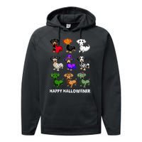 Dachshund Happy Halloweiner Funny Halloween Dogs Lover Performance Fleece Hoodie