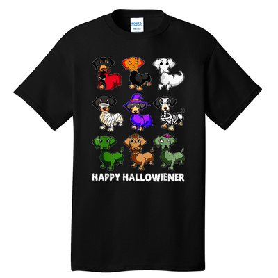 Dachshund Happy Halloweiner Funny Halloween Dogs Lover Tall T-Shirt