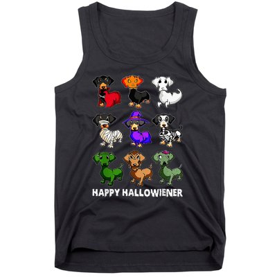 Dachshund Happy Halloweiner Funny Halloween Dogs Lover Tank Top