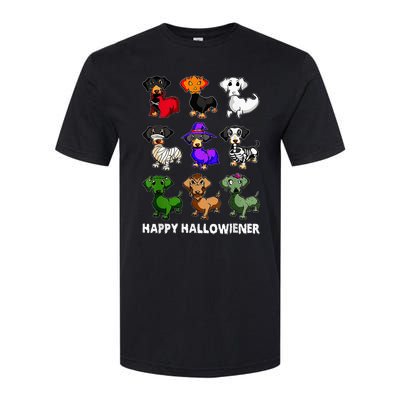 Dachshund Happy Halloweiner Funny Halloween Dogs Lover Softstyle CVC T-Shirt