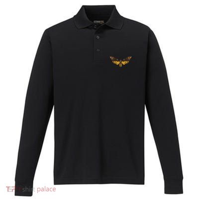 DeathS Head Hawkmoth Performance Long Sleeve Polo