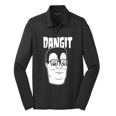 Dangit Hank Hill Silk Touch Performance Long Sleeve Polo