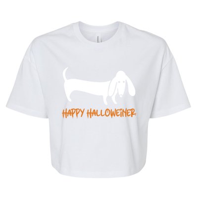 Dachshund Happy Halloweiner Funny Halloween Dogs Lover Funny Gift Funny Gift Bella+Canvas Jersey Crop Tee