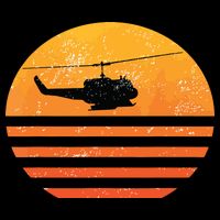 Distressed Huey Helicopter Uh1 Vietnam War Veteran Cooling Performance Crew T-Shirt