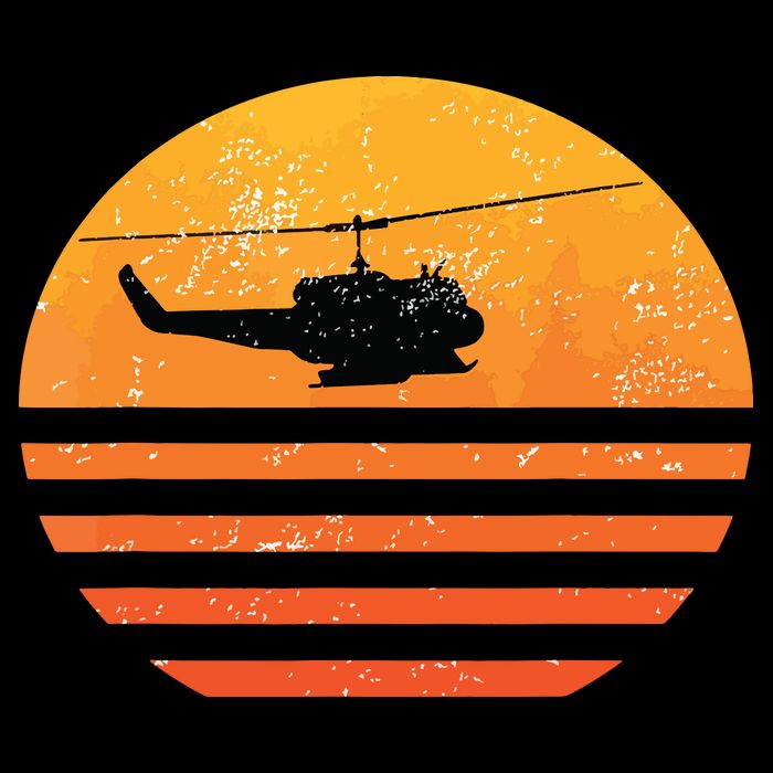 Distressed Huey Helicopter Uh1 Vietnam War Veteran Cooling Performance Crew T-Shirt