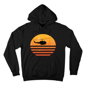 Distressed Huey Helicopter Uh1 Vietnam War Veteran Hoodie