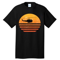 Distressed Huey Helicopter Uh1 Vietnam War Veteran Tall T-Shirt