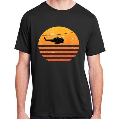 Distressed Huey Helicopter Uh1 Vietnam War Veteran Adult ChromaSoft Performance T-Shirt