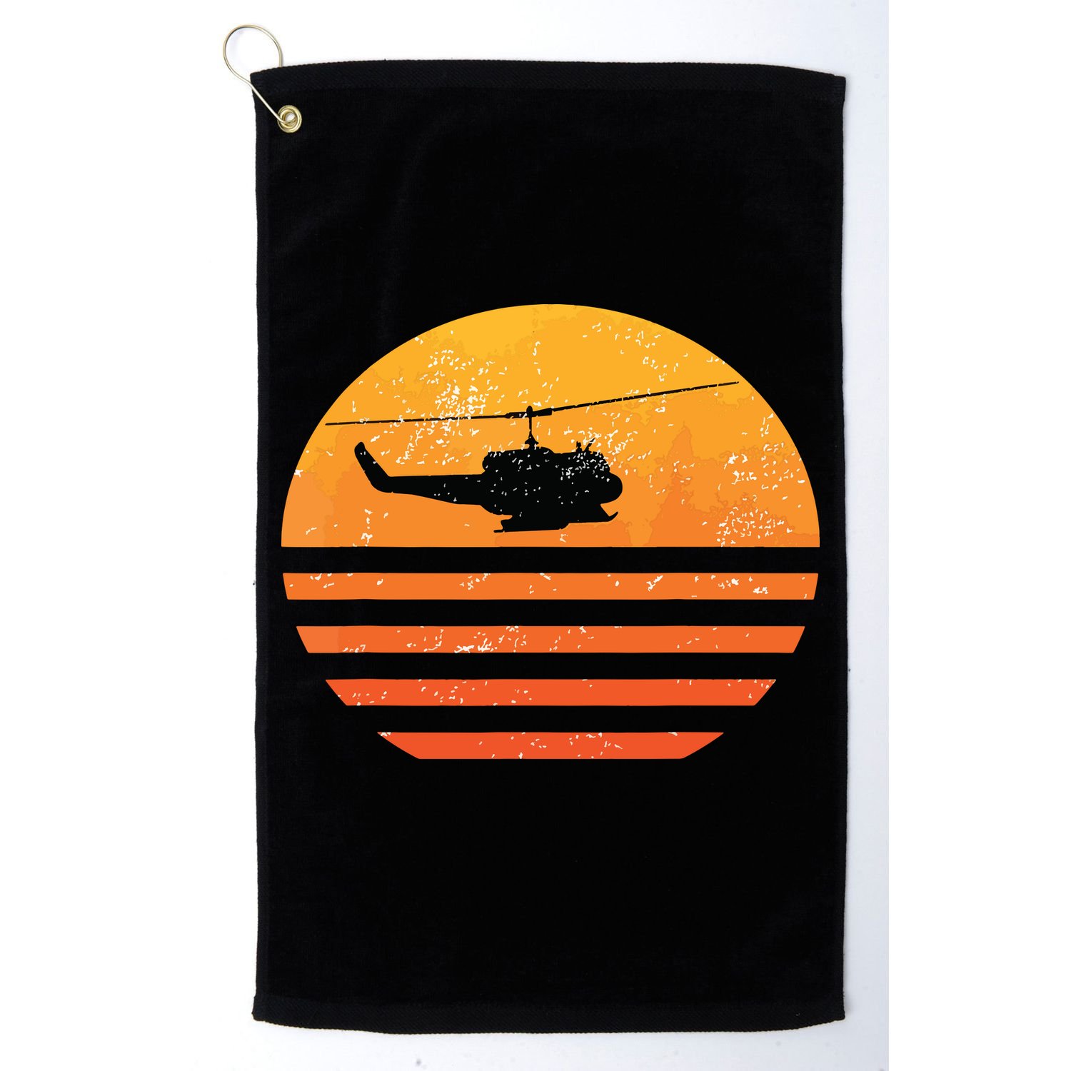 Distressed Huey Helicopter Uh1 Vietnam War Veteran Golf Towel