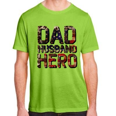 Dad Husband Hero Usa Flag Proud Dad Gift Adult ChromaSoft Performance T-Shirt