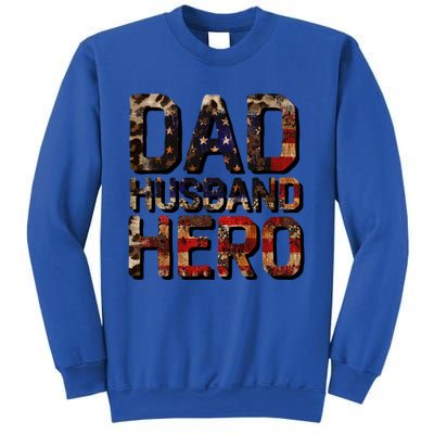 Dad Husband Hero Usa Flag Proud Dad Gift Sweatshirt