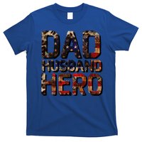 Dad Husband Hero Usa Flag Proud Dad Gift T-Shirt