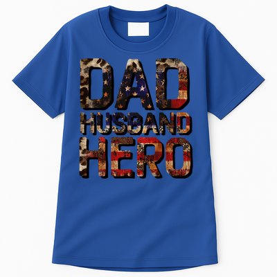 Dad Husband Hero Usa Flag Proud Dad Gift Tall T-Shirt