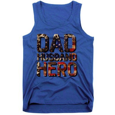 Dad Husband Hero Usa Flag Proud Dad Gift Tank Top