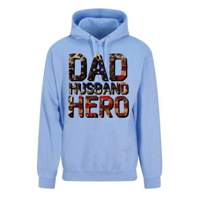 Dad Husband Hero Usa Flag Proud Dad Gift Unisex Surf Hoodie